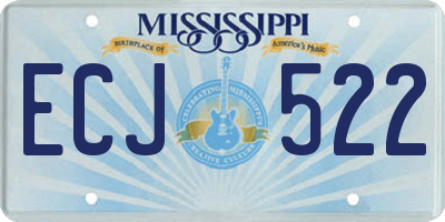 MS license plate ECJ522