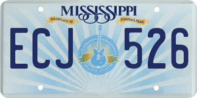 MS license plate ECJ526