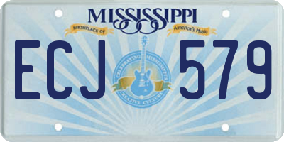 MS license plate ECJ579
