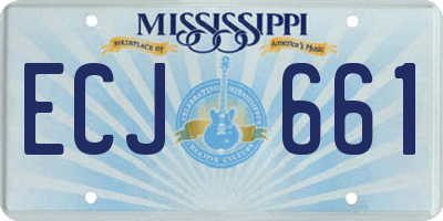 MS license plate ECJ661