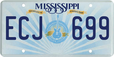 MS license plate ECJ699