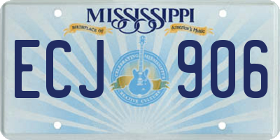 MS license plate ECJ906