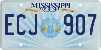 MS license plate ECJ907