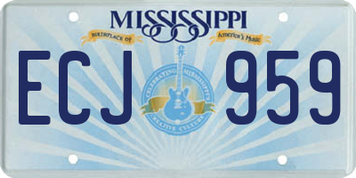 MS license plate ECJ959