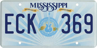 MS license plate ECK369