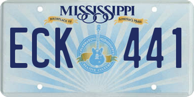 MS license plate ECK441