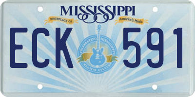 MS license plate ECK591
