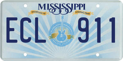 MS license plate ECL911
