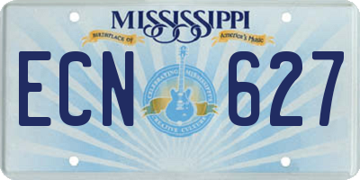 MS license plate ECN627