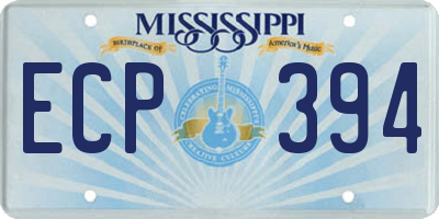 MS license plate ECP394