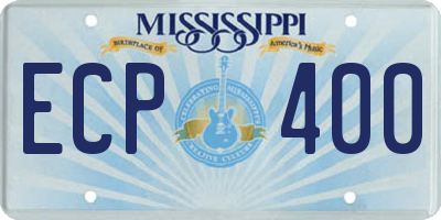 MS license plate ECP400