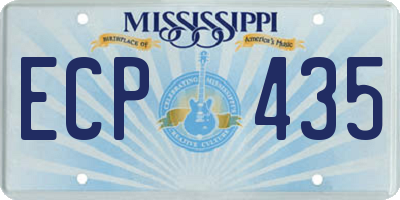 MS license plate ECP435