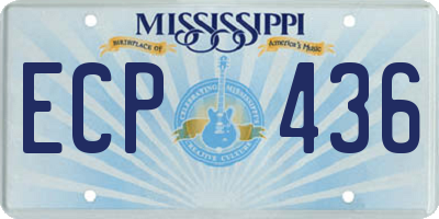 MS license plate ECP436