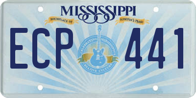 MS license plate ECP441