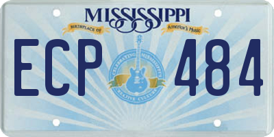MS license plate ECP484