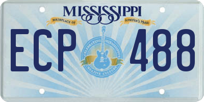 MS license plate ECP488