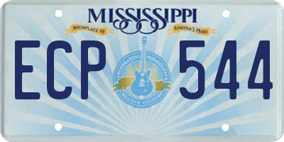 MS license plate ECP544
