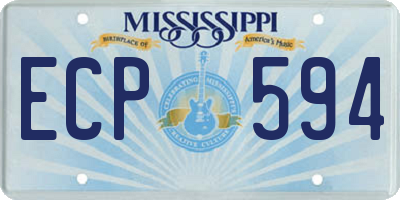 MS license plate ECP594