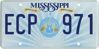 MS license plate ECP971