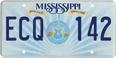 MS license plate ECQ142