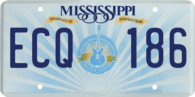 MS license plate ECQ186
