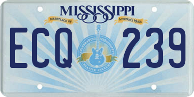 MS license plate ECQ239