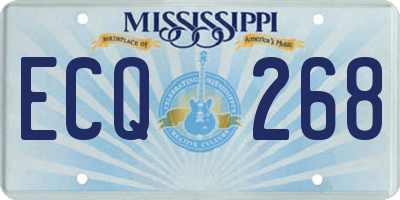 MS license plate ECQ268