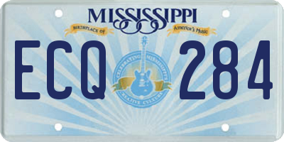 MS license plate ECQ284