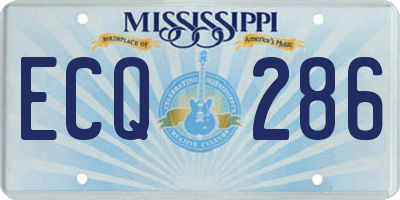 MS license plate ECQ286