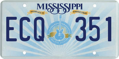 MS license plate ECQ351