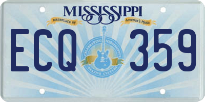 MS license plate ECQ359