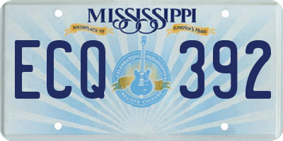 MS license plate ECQ392