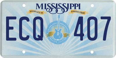 MS license plate ECQ407