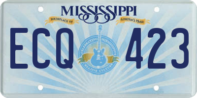 MS license plate ECQ423