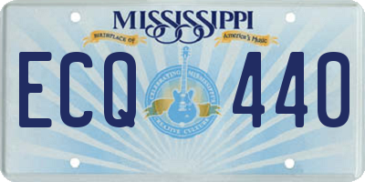 MS license plate ECQ440