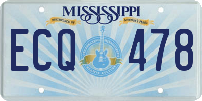 MS license plate ECQ478