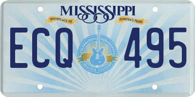 MS license plate ECQ495