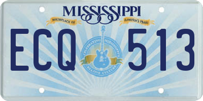 MS license plate ECQ513