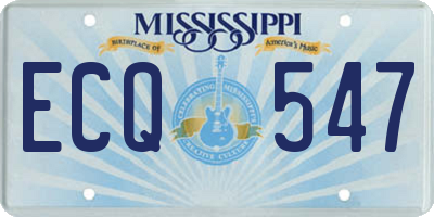 MS license plate ECQ547