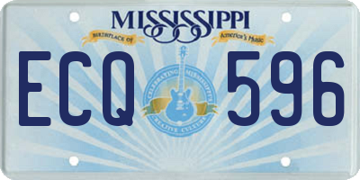 MS license plate ECQ596
