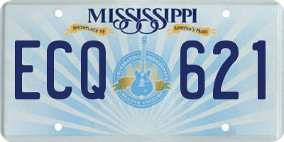 MS license plate ECQ621
