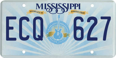 MS license plate ECQ627