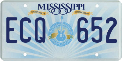 MS license plate ECQ652
