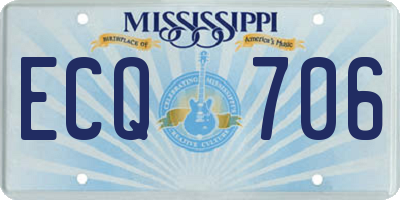 MS license plate ECQ706