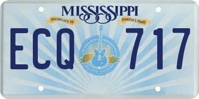 MS license plate ECQ717