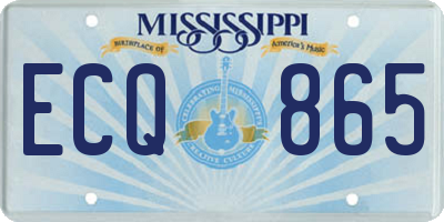 MS license plate ECQ865