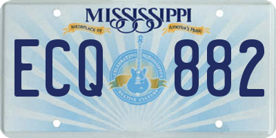 MS license plate ECQ882