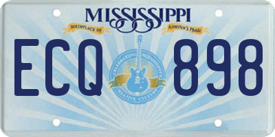 MS license plate ECQ898