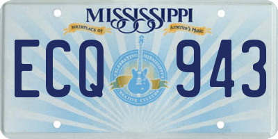 MS license plate ECQ943