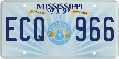 MS license plate ECQ966
